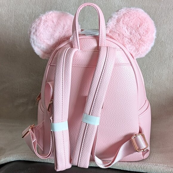 HKDS-Minnie Mouse Loungefly Mini Backpack “Piglet Pink” NWT - Picture 2 of 8